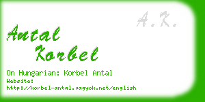 antal korbel business card